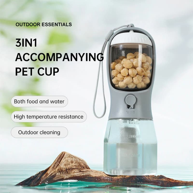 3-in-1 Portable Dog Water Bottle